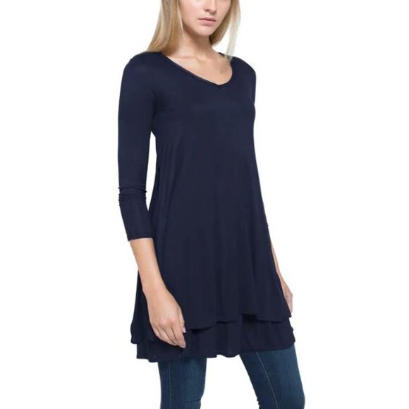 Laila Jayde Double Layer Dress - Blue NWT Size Small - Picture 1 of 9